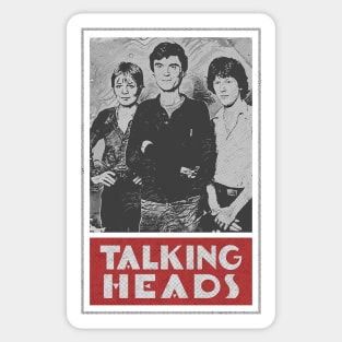 Talking Heads Old Times Retro Style Fan Art Sticker